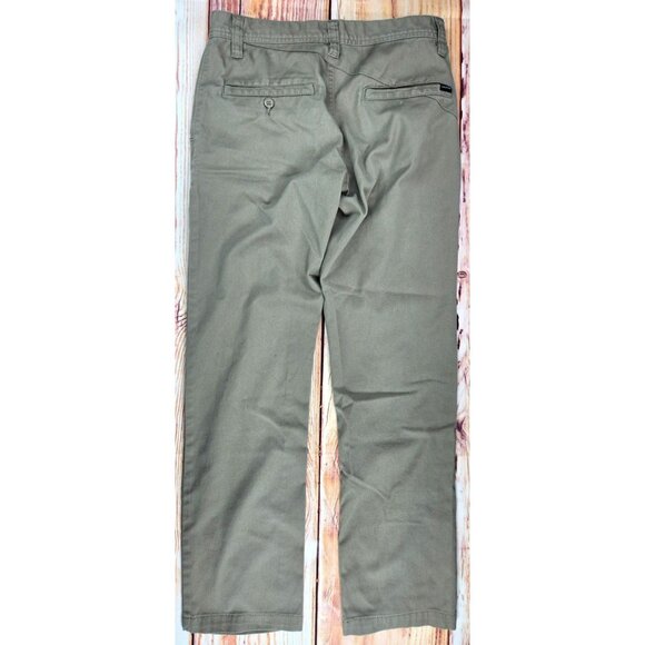 Volcom Mens Khaki Stretch Cotton Blend Chino Pants 28 x 29 - Picture 2 of 8